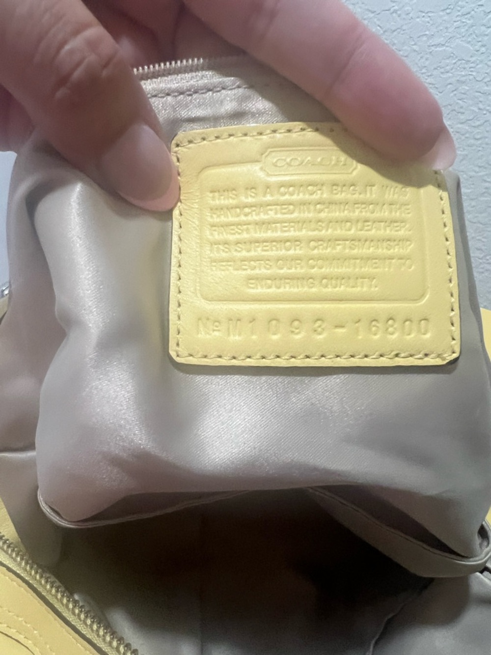 Coach Yellow Leather Shoulder Satchel with Removable Strap - Picture 4 of 8
